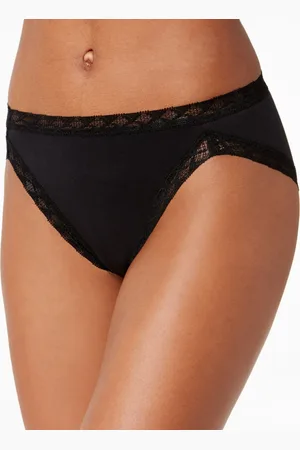 Natori Bliss Lace-Trim Cotton French-Cut Brief Underwear 152058