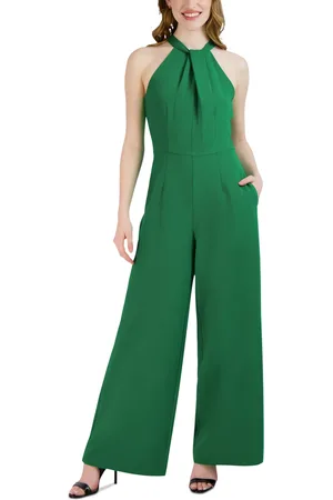 Julia Jordan Twist-Front Halter Jumpsuit