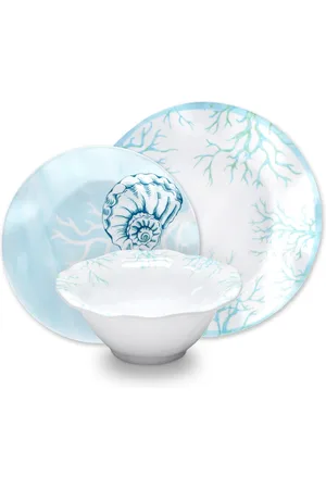 Dsquared2 Captiva Melamine 12pc Set - Blue/white