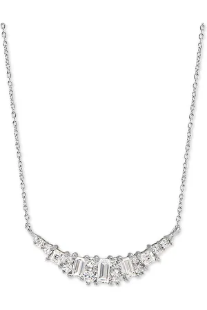 ARABELLA Cubic Zirconia Heart 18" Statement Necklace in