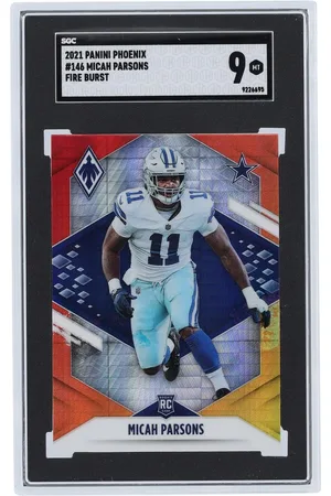 Micah Parsons Dallas Cowboys 2021 Panini Phoenix Fire Burst #146 SGC  Authenticated 9.5 Rookie Card