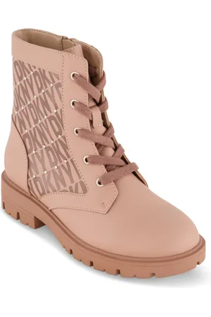 DKNY Toddler Girls Stassi Miley Casual Lace Up Combat Boots