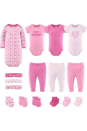 The Peanutshell Baby Girls Newborn Pretty 16-Piece Layette Gift Set