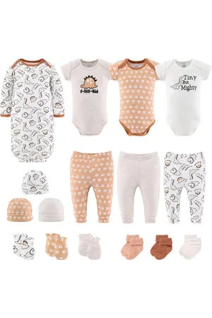 The Peanutshell Baby Boys Newborn Tiny Dino 16-Piece Layette Gift Set