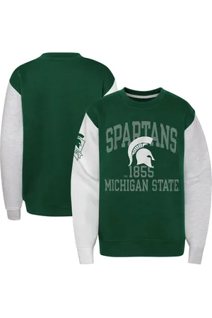 Outerstuff Big Boys Michigan State Spartans Color Block Fleece Pullover Sweatshirt