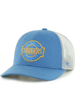 47 Brand Youth Boys and Girls Powder Blue, White Los Angeles Chargers Scramble Adjustable Trucker Hat - Powder Blue, White
