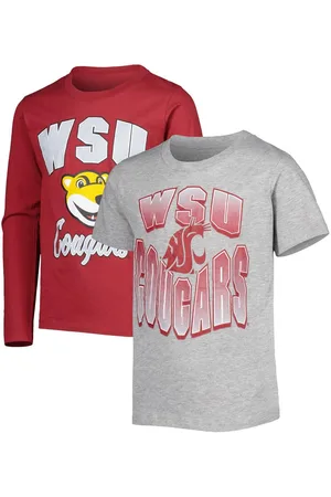 Outerstuff Big Boys Crimson, Heather Gray Washington State Cougars Game Day T-shirt Combo Pack - Crimson, Heather Gray