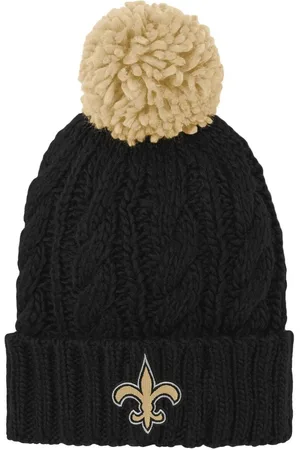 Outerstuff Big Girls New Orleans Saints Team Cable Cuffed Knit Hat with Pom