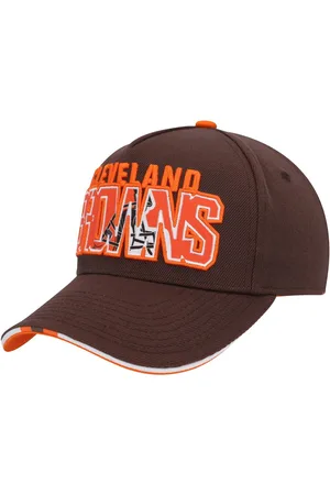 Outerstuff Big Boys and Girls Cleveland Browns On Trend Precurved A-Frame Snapback Hat