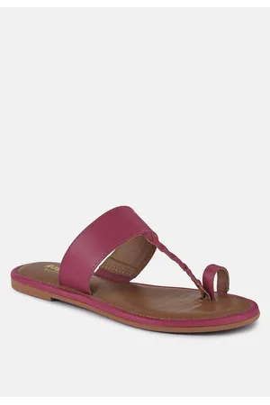 RAG & CO Harris Womens Toe Ring Braided Slip On flats