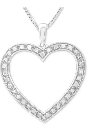 Marsala Diamond Heart 18" Pendant Necklace (1/4 ct. t.w.) in