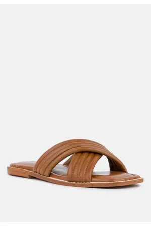 RAG & CO Eura Womens Quilted Leather Flats