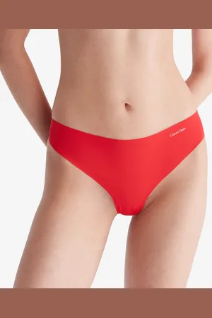 Calvin Klein Women's Lace-Trim Thong Underwear QD3705 - Macy's