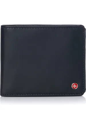 Alpine Swiss Rfid Mens Wallet Deluxe Capacity Hybrid Bifold Flipout Id Window