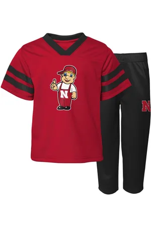 Outerstuff Toddler Boys and Girls Nebraska Huskers Two-Piece Red Zone Jersey and Pants Set