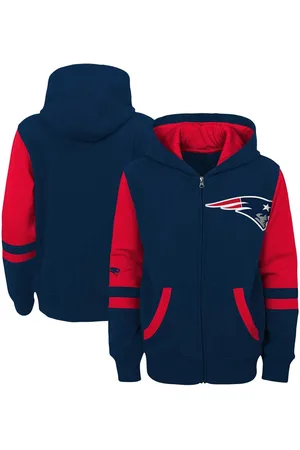 Outerstuff Big Boys New England Patriots Colorblock Full-Zip Hoodie
