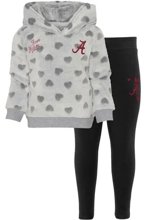 Outerstuff Girls Infant Gray, Black Alabama Crimson Tide Heart To Heart Pullover Hoodie and Leggings Set - Gray, Black