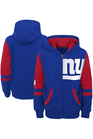 Outerstuff Big Boys New York Giants Colorblock Full-Zip Hoodie