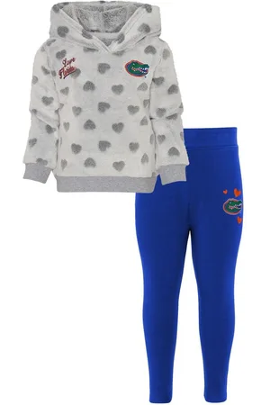 Outerstuff Girls Preschool Gray, Royal Florida Gators Heart to Heart Hoodie and Leggings Set - Gray, Royal