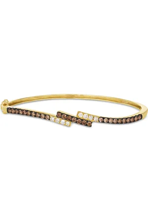 Le Vian Ombre Chocolate Ombre Diamond & Vanilla Diamond Bangle Bracelet (1-1/4 ct. t.w.) in 14k Gold