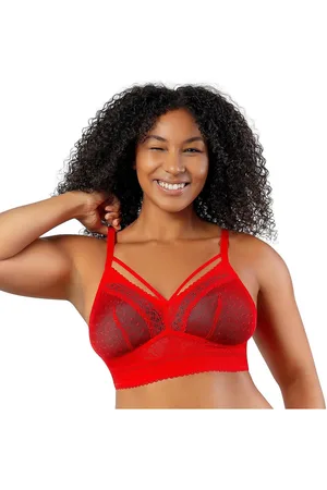 We Are We Wear nylon blend high apex non padded plunge bra in violet