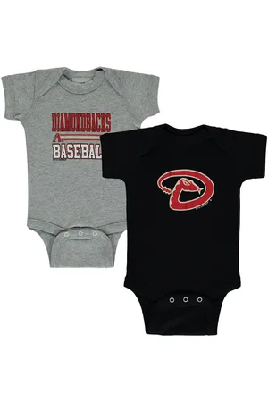 Soft As A Grape Newborn and Infant Boys and Girls Black, Gray Arizona Diamondbacks 2-Piece Body Suit - Black, Gray