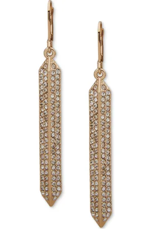 Karl Lagerfeld Paris Pave Bar Linear Drop Earrings
