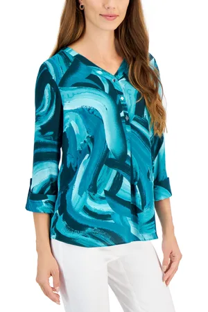 Jm Collection Women's Firework Printed Utility Top, Created for
