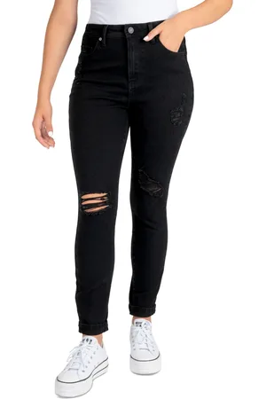 Indigo Rein Juniors' High-Rise Ripped Flare Jeans - Macy's