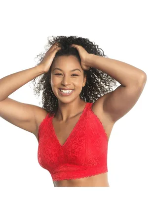 Tutti Rouge Fuller Bust Victoria mesh and lace bralette with extra thick  longline detail in cerise
