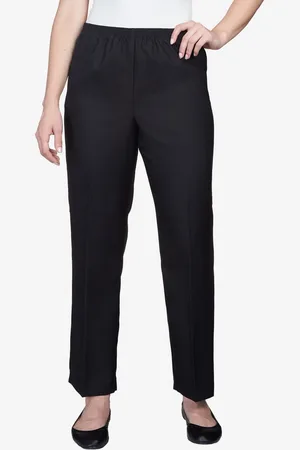 Alfred Dunner Classics Pull-On Straight-Leg Pants in Petite and Petite Short