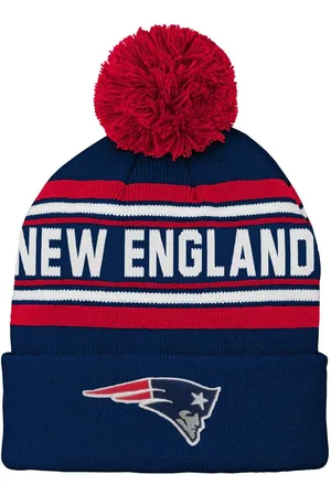 Outerstuff Preschool Boys and Girls New England Patriots Jacquard Cuffed Knit Hat with Pom