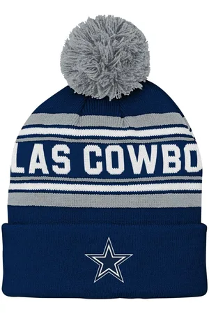 Outerstuff Youth Boys and Girls Dallas Cowboys Jacquard Cuffed Knit Hat with Pom