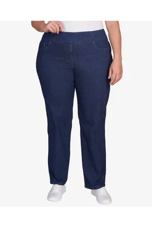 RUBY Plus Size Pull On Denim Pants