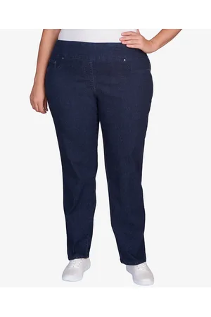 RUBY Plus Size Pull On Denim Pants