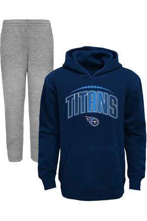 Outerstuff Toddler Boys Navy, Heather Gray Tennessee Titans Double-Up Pullover Hoodie and Pants Set - Navy, Heather Gray