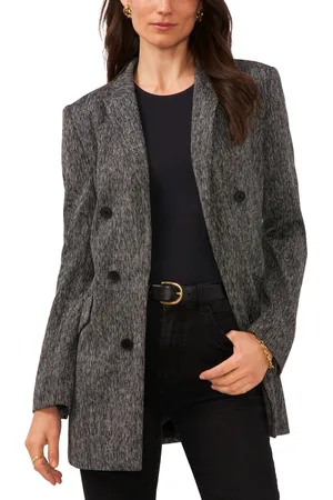 Kasper Women's Seamed Two-Button Denim Blazer - Macy's in 2023