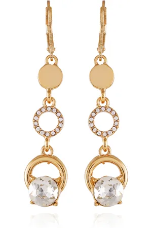 ELIE TAHARI Tone Linear Dangle Drop Statement Earrings