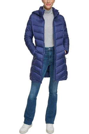 Women's Rope Belted Hooded Puffer Coat, Created for Macy's
