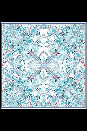 Jessie Zhao New York Silk Scarf of The Ocean
