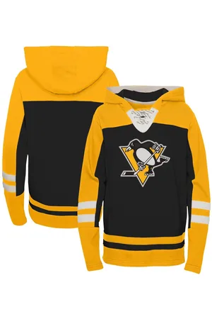 Outerstuff Preschool Boys and Girls Pittsburgh Penguins Ageless Revisited Lace-Up V-Neck Pullover Hoodie