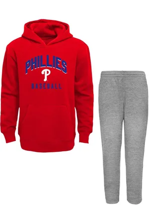 Outerstuff Infant Boys and Girls Red, Heather Gray Philadelphia Phillies Play by Play Pullover Hoodie and Pants Set - Red, Heather Gray