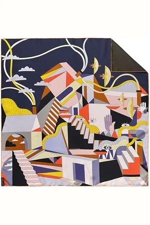 Jessie Zhao New York Double Sided Silk Scarf Of Dreamlike