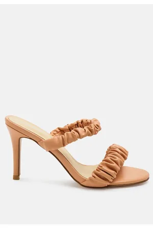 London Rag Qualie ruched strap stiletto heel sandals