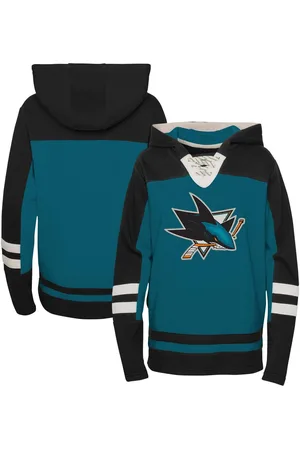 Outerstuff Big Boys San Jose Sharks Ageless Revisited Lace-Up V-Neck Pullover Hoodie
