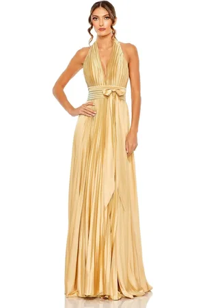 Pleated Dresses & Gowns - Gold - women - Shop your favorite brands