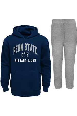 Outerstuff Toddler Boys and Girls Navy, Gray Penn State Nittany Lions Play-By-Play Pullover Fleece Hoodie and Pants Set - Navy, Gray
