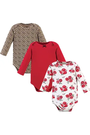 Hudson Baby Girls Hudson Cotton Long-Sleeve Bodysuits