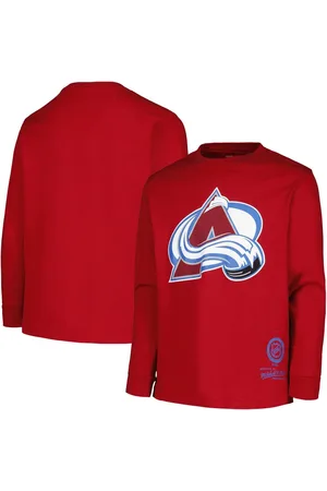 Mitchell & Ness Big Boys Colorado Avalanche Throwback Logo Long Sleeve T-shirt