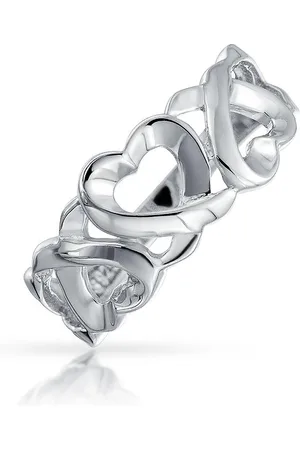 Bling Jewelry Bff Friendship Open Heart Huggies Kisses Xo Eternity Band Promise Ring Sterling Silver